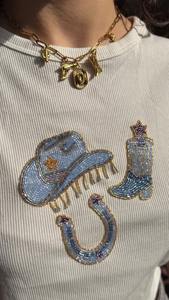 Tops élégants à perles avec design sans manches et broderie de perles fantaisie personnalisée, blouses pour soirée - Product Image 2