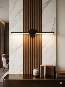 Lámpara de Pared Minimalista de Metal Negro, LED Giratoria, Luz Blanca Cálida, Regulable, Iluminación Interior, Lumetal Vietnam, para Baño, Sala de Estar, Dormitorio - Product Image 4