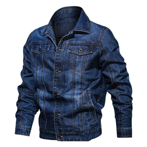 Chaqueta de Mezclilla para Hombre, Diseño Personalizado, 100% Algodón, Color Sólido, Casual, con Capucha, para Primavera - Product Image 5