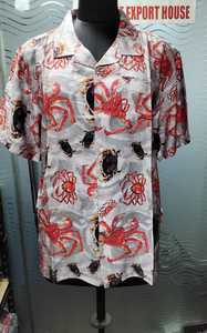 Chemise hawaïenne décontractée pour homme à manches courtes en sergé, imprimé feuilles tropicales, noir et vert, respirante et écologique, idéale pour les vacances d'hiver - Product Image 2