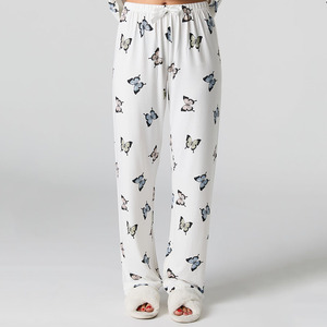 Painted butterfly Printed Womens <b>Pajama</b> <b>Set</b> Cotton <b>Pajamas</b> Long 2pc Pjs Button Down Sleepwear <b>Set</b> Loungewear for Women <b>Set</b> - Product Image 5