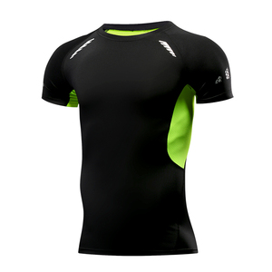 Camiseta Deportiva de Manga Raglán de Secado Rápido para Hombre, Cuello Redondo, Corte Regular, Color Sólido, Blanca y Negra - Product Image 6