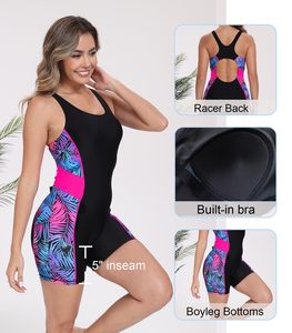 Custom Color One-Piece <b>Swimsuit</b> for Women <b>High</b> <b>Neck</b> Sleeveless Front Zip <b>High</b> Cut Legs Rash Guard Bathing Suit - Product Image 5