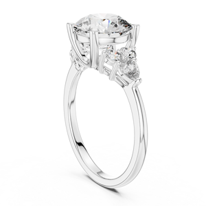 Wholesale 925 Sterling Silver Round Cut Moissanite <b>Diamond</b> <b>Ring</b> Engagement Jewelry OEM ODM Manufacturer Supplier - Product Image 3