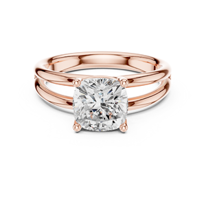 Bague de fiançailles pour femme en or jaune 14 carats avec diamant de laboratoire certifié IGI de 2,00 carats taille coussin à tige fendue, pour anniversaire et mariage - Product Image 6