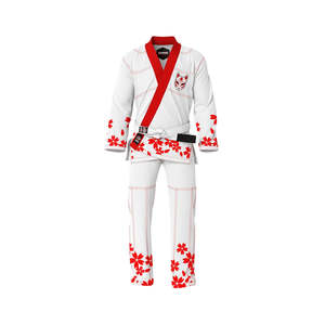 Kimono de Jiu-Jitsu Brésilien Professionnel RTS de Haute Qualité 260g 100% Coton Respirant Durable Noir Logo Personnalisé Devant Personnalisé - Product Image 1