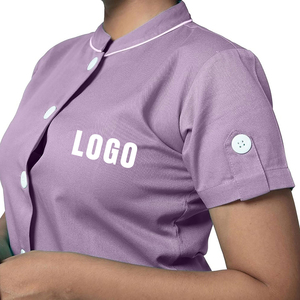 Ensemble de gommage lavande pour femmes avec fermeture boutonnée et poches, idéal pour l'hôpital, doté d'un fermeture éclair intégrale et de manches longues, pratique - Product Image 5