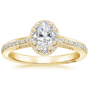 Bague en or brillant style diamant, pierre romantique, bague de fiançailles, bague de mariage pour femmes - Product Image 1