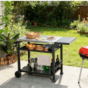 Carrito de Almacenamiento para Exteriores, Mesa para Barbacoa y Carrito de Bar en un Diseño Práctico - Product Image 4