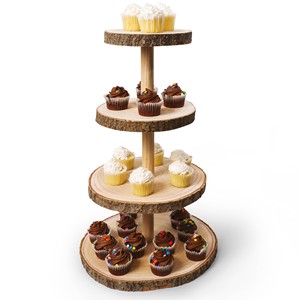Handcrafted Teak <b>Wood</b> Multi-Tier Cake Stand Wholesale | Artisan Moradabad - Product Image 3