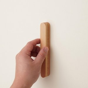 Sleek Minimal Wooden Drawer Pulls Nordic Inspired Cabinet Hardware Elegant Solid Wood Door Handles Modern <b>Rustic</b> Furniture Pull - Product Image 2