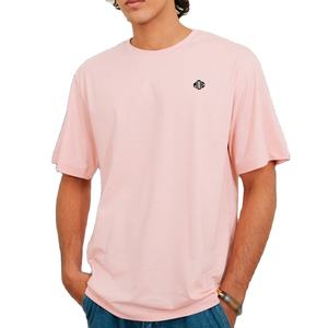 Camiseta Rosa de Manga Corta Extra Grande para Hombre, 100% Algodón Jersey, Lisa, Ligera, Corte Cuadrado, para Suministro de Ropa al por Mayor - Product Image 1