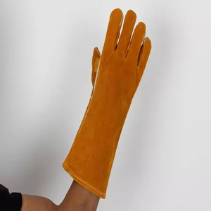 Gants de barbecue en cuir, gants de cuisine, protection contre la chaleur, utilisation en extérieur, gants de barbecue en cuir résistants à la chaleur et aux coupures, gants de grillades - Product Image 4