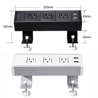 Multiprise de bureau standard britannique LE 3 avec NFC, 1 port USB-A et 1 port USB-C, 16A, en ABS, pour usage commercial et réseau SDK