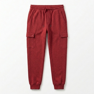 Pantalon de jogging décontracté pour homme en coton avec taille élastique, cordon de serrage et poches cargo – Collection automne – Prix de gros - Product Image 1