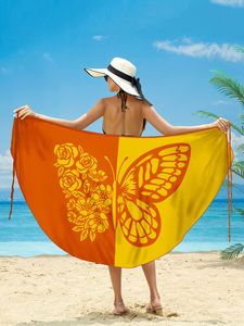 Maillot de bain maxi imprimé papillon sexy pour femme, vêtements de plage élégants d'été, anti-UV, 100% polyester - Product Image 4