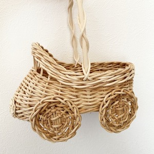 Best selling natural rattan car shaped basket weave <b>toddler</b> baskets wholesale kids mini <b>bags</b> - Product Image 3