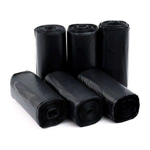 ถุงขยะดำแบบหนาพิเศษ ป้องกันความชื้น แบบม้วน มีซิปล็อค ผลิตจากวัสดุ LDPE ปิดผนึกด้วยความร้อน สำหรับใช้ในครัวเรือน - Product Image 1