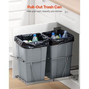 27QTx2 Pattumiera Estraibile Doppia Sottolavello per Mobili da Cucina, Capacità 12L, Contenitore per Rifiuti con Sensore per Riciclo, Contenitore per Rifiuti a Montaggio Sottolavello - Product Image 2