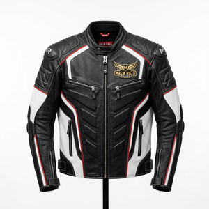 Chaqueta de Cuero Premium para Motociclistas, Ropa de Motociclismo de Cuero Vacuno Genuino, Fabricante OEM ODM - Product Image 4