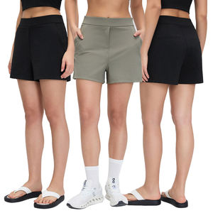 Shorts de sport décontractés pour femme, taille haute, coupe droite, séchage rapide, respirants, pour la course, le yoga et le fitness - Product Image 1