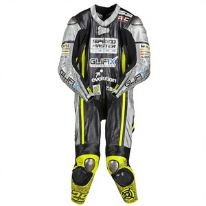 Combinaison de course MotoCP Andrea Iannone 1 pièce en cuir de vachette/crocodile pour moto, course sur circuit/équitation, combinaison/Motocyclette pour motards de niveau - Product Image 1