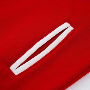 แจ็คเก็ตหนังคุณภาพสูง แฟชั่นปี 2025 แจ็คเก็ตวาร์ซิตี้ผ้าขนสัตว์แบบใหม่ พร้อมแพทช์ตัวอักษร - Product Image 5