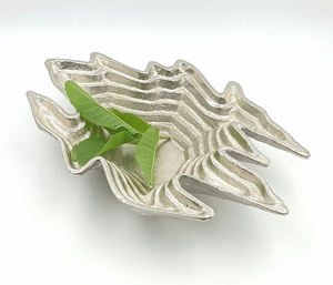 Tazón de mesa de aluminio y Metal creativo para servir comida, diseño único, cuenco para servir frutas de Metal plateado para fiestas de boda - Product Image 2