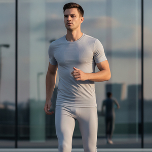 Camiseta de Compresión para Hombre, Precio de Fábrica, Secado Rápido, Ropa Deportiva, Personalizable al por Mayor, Camiseta Deportiva Ajustada para Correr, OEM - Product Image 5