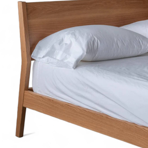 Cadre de lit double en bois massif de style minimaliste avec structure en teck pour la décoration de meubles de maison - Product Image 5