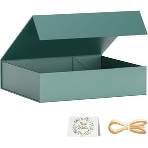 Scatole Regalo Verde Foresta con Chiusura Magnetica per Magliette e Guanti - Set Regalo Premium - Product Image 1