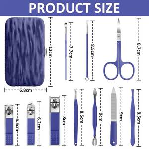 Kit de manucure et pédicure portable 5 en 1 en acier inoxydable pour adultes, soins du visage, des mains et des pieds, style classique - Product Image 2