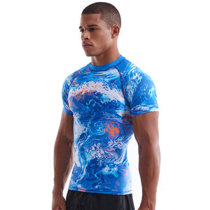T-shirt de compression athlétique à manches longues pour homme, imprimé numérique OEM, respirant, antibactérien, écologique, 220g - Product Image 2