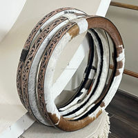 Housse de protection et de décoration pour volant de voiture en cuir de vachette véritable, faite à la main, pour l'Expo de Mars – Accessoire d'intérieur de voiture de luxe