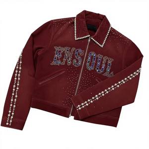 Chaqueta de mezclilla casual sólida para hombre Sophia 2023, impermeable, con cuello alto, botones de cuerno, teñida con hilo, estilo motociclista y safari, para invierno. - Product Image 1