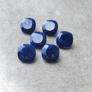 Sodalite facettée de qualité AAA+, taille coussin, calibrée, dos plat, pierre précieuse naturelle, pour bijoux, tailles personnalisées disponibles - Product Image 1