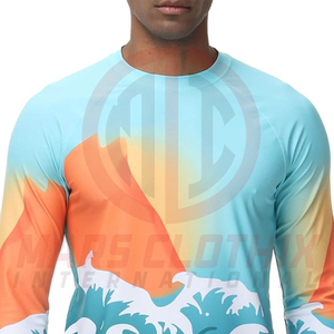Latest Collection Lightweight <b>Men</b> Rash Guard In Low Price Custom Printed Breathable Eco-friendly <b>Men</b> Rash Guard - Product Image 4