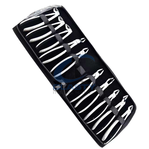 Ensemble de forceps dentaires en acier inoxydable, manuel, couleur argent, poignée moletée, instruments chirurgicaux de classe II, 10 pièces, étui inclus - Product Image 6