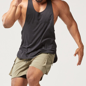 Débardeur stringer de musculation personnalisé pour hommes en tissu polyester/coton anti-plis et anti-rétrécissement Fortleo – Vente en gros - Product Image 3