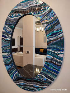 Handmade <b>Mosaic</b> Glass Wall <b>Mirror</b> for Wall Bathroom Hotel and Restaurants Wall Decoration From India - Product Image 6