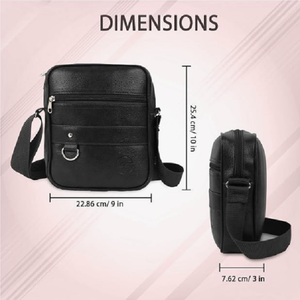Unisex Faux Leather Crossbody Sling <b>Bag</b> with Adjustable Shoulder Strap for Travel, School, <b>College</b> & Daily Use - Product Image 5