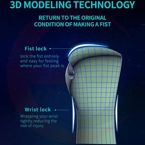 ถุงมือมวยที่ขายดีที่สุดผสมหนังต่อสู้กับข้อมือสนับสนุนสีดำขายส่งส่วนบุคคล OEM - Product Image 6