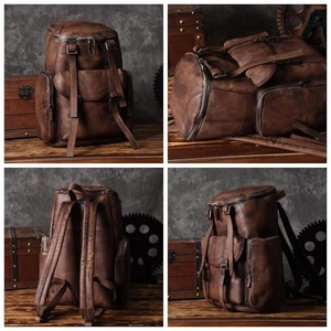 Grand sac de voyage en cuir léger et personnalisable, sac à dos imperméable et tendance pour femme, sacs à dos personnalisables pour femmes - Product Image 2
