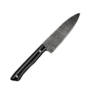 Couteau utilitaire de chef damas fait à la main personnalisé manche en résine de haute qualité avec gaine en cuir couteau de cuisine tranchant - Product Image 6