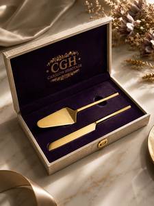 Servidor de Pastel de Diseño Único y Elegante, Fabricado en India, con Asa Anudada Dorada de Lujo, Utensilio para Servir Pastel de Primera Calidad - Product Image 5
