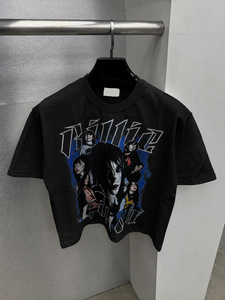 2026 Women's Oversized <b>Cropped</b> Graphic T Shirt Vintage Streetwear Cotton Boxy Tee Custom Printed Casual Fashion <b>Top</b> - Product Image 2