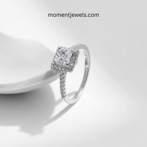 Bague carrée en argent sterling 925 pour femme, style IG, incrustation de zircon, plaqué rhodium, bijoux élégants pour banquet, 8g - Product Image 2