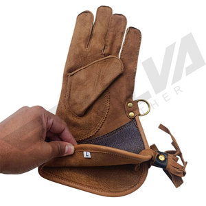 Nouveaux gants de fauconnerie en cuir véritable de haute qualité, design dernier cri, prix de gros, écologiques, résistants, personnalisés et brodés - Product Image 5