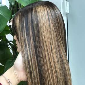 Peluca de pelo virgen vietnamita de encaje súper doble dibujado, hueso alineado con cutícula, recto con encaje transparente, Color Piano - Product Image 4