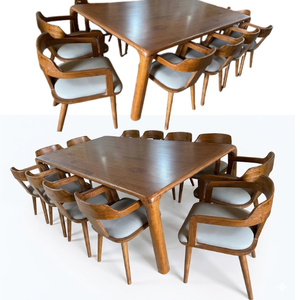 Table basse en bois de teck de 244x130x75 cm avec une finition lisse et soignée et un design moderne et élégant - Product Image 5
